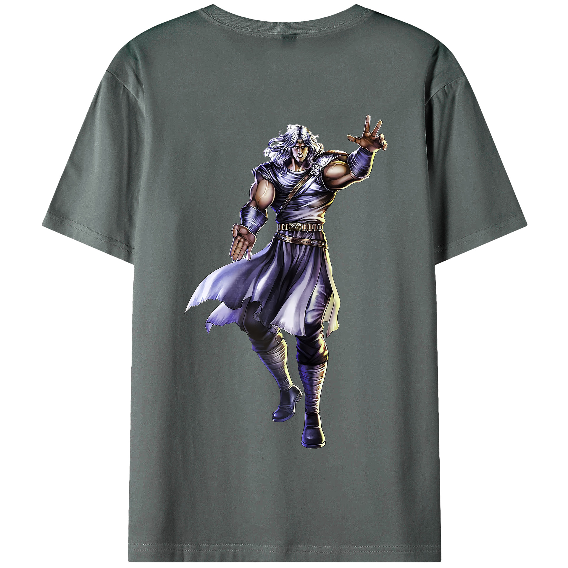 （画像用） 北斗の拳 Fist of the North Star 綿100％半袖Tシャツ（背面プリント）